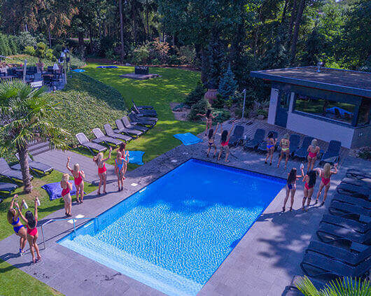 Pool drone shot